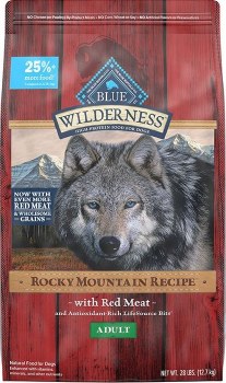 Blue Buffalo Wilderness Rocky Mountain Recipe with Red Meat Grain Free, Dry Dog Food, 24lb