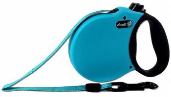 Alcott Adventure Retractable Leash, Blue, 16ft, up to 45lb Small