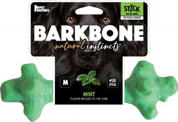 BarkBone Stick Natural Instincts Mint Flavored Nylon Dog Toy, Medium