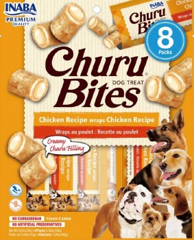 Inaba Churu Bites Dog Treats, Chicken, .42oz, 8 count