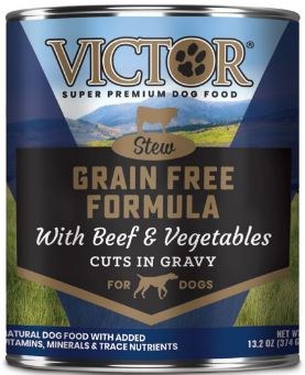 Victor Grain Free Formula Beef and Vegetable Recipe Canned, Wet Dog Food, 13.2oz