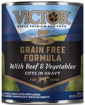 Victor Grain Free Formula Beef and Vegetable Recipe Canned Wet Dog Food 13.2oz