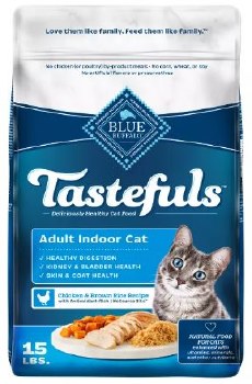 Blue Buffalo Indoor Health Chicken and Brown Rice Recipe Adult, Dry Cat Food, 15lb