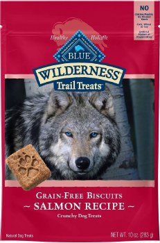 Blue Buffalo Wilderness Trail Treats Salmon Biscuits Grain Free Dog Treats 10oz