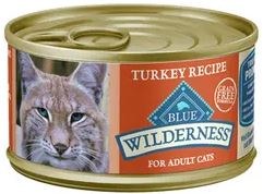 Blue Buffalo Wilderness Turkey Recipe Grain Free Canned, Wet Cat Food, Case of 24, 5.5oz Cans