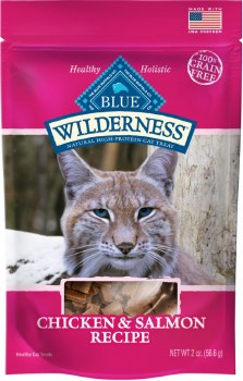 Blue Buffalo Wilderness Chicken & Salmon Grain-Free Cat Treats, 2oz bag