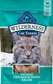 Blue Buffalo Wilderness Chicken & Trout Grain-Free Cat Treats, 2-oz bag