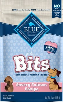 Blue Buffalo Blue Bits Savory Salmon Recipe Soft Moist Training Dog Treats 4oz