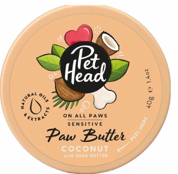 PetHead On All Paws Sensitive Paw Butter with Coconut and Shea Butter for Dogs, 1.4oz