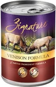 Zignature Venison Limited Ingredient Formula Canned Wet Dog Food case of 12, 13oz