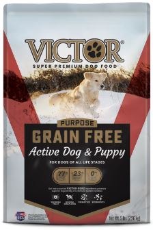 Victor Active Dog and Puppy Formula Beef and Sweet Potato Recipe Grain Free Dry Dog Food 5lb