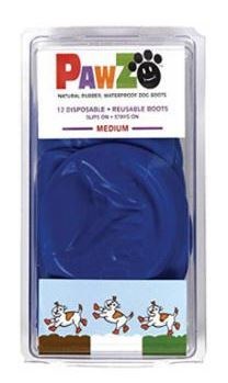 PawZ Disposable Rubber Boots, Blue, Medium, 12 count