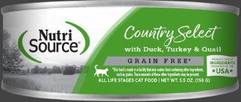 NutriSource Country Cat, Grain Free, Wet Cat Food, Case of 12, 5.5oz