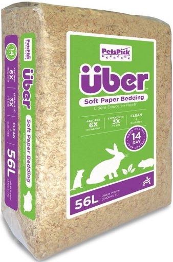 Uber Soft Paper Small Animal Bedding Natural 56L Pet Store