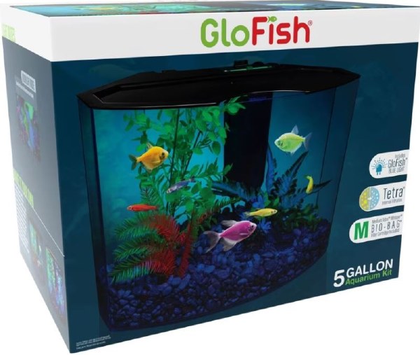GloFish LED Crescent Aquarium Kit, 5 Gallon - Pet Store, Dog Food