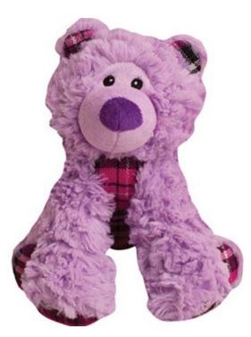 purple stuffed dog