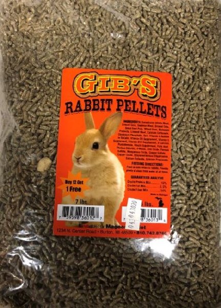 Gibs Rabbit Food 8lb Pet Store Dog Food Cat Supplies More