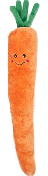 ZippyPaws Jigglerz Stuffed Squeaky Carrot Dog Toy