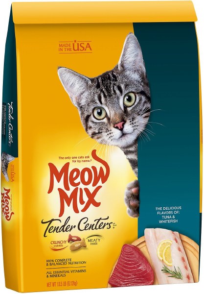 Meow Mix Tender Centers Tuna and Whitefish Dry Cat Food 13.5lb - Pet ...