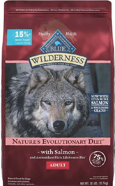 Blue Buffalo Wilderness Salmon Recipe Grain Free Dry Dog Food 24lb