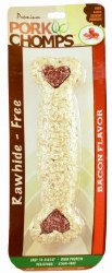 Premium Pork Chomps Bacon Flavor 8 Inch Crunchy Bone