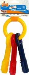 Nylabone Puppy Chew Teething Keys Nylon Dog Chew Toy, Bacon Flavor, Dog Dental Health, Petite