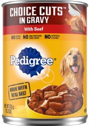 Pedigree Choice Cuts in Gravy with Beef Canned, Wet Dog Food, 13.2oz