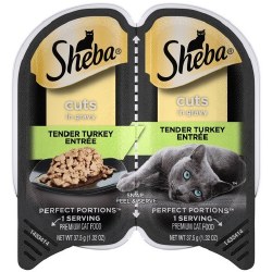 Sheba Perfect Portions Cuts in Gravy Savory Turkey Entree Grain Free, Wet Cat Food, 2.6oz