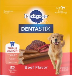 Pedigree Dentastix Beef Flavor Large Dog, 32 count