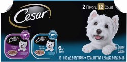 Cesar Gourmet Filets in Gravy Beef Variety Pack Wet Dog Food Case of 12, 3.5oz