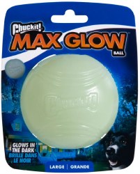 ChuckIt! Max Glow Ball, White, Medium