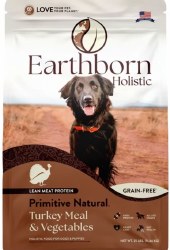 Earthborn Holistic Primitive Turkey and Chicken Natural Grain Free, Dry Dog Food, 25lb