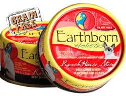 Earthborn Holistic Ranch House Stew Recipe with Beef and Vegetables Grain Free Canned Wet Cat Food 5.5oz