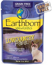 Earthborn Holistic Lowcountry Fare Tuna Dinner with Shrimp in Gravy Grain Free Wet Cat Food 3oz