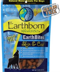 Earthborn Holistic EarthBites Skin and Coat Natural Moist Treats For Dogs 7.5oz