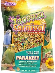 FMBrowns Tropical Carnival Gourmet Parakeet, Bird Food and Treat, 2lb