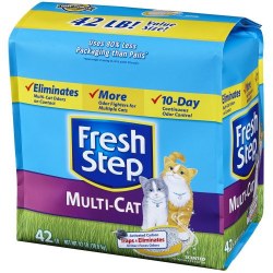 Fresh Step Multi Cat Clumping Scented Cat Litter with Febreze 42lb