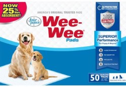 Four Paws Wee Wee Pads 22 inch x 23 inch, 50 count