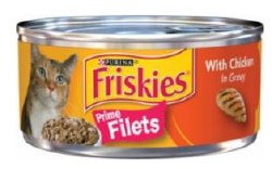 Purina Friskies Prime Filets Chicken and Gravy, Wet Cat Food, 5.5oz