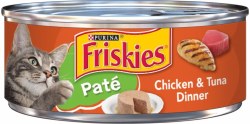 Purina Friskies Chicken and Tuna Pate, Wet Cat Food, 5.5oz