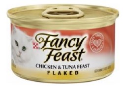 Purina Fancy Feast Flake Chicken and Tuna, Wet Cat Food, 3oz