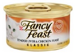 Purina Fancy Feast Tender Chicken and Liver, Wet Cat Food, 3oz