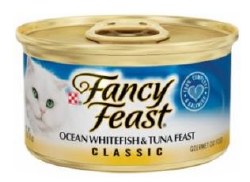 Purina Fancy Feast Whitefish and Tuna Feast, Wet Cat Food, 3oz