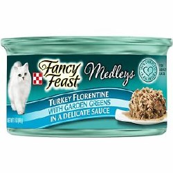 Purina Fancy Feast Medley Turkey Florenttine, Wet Cat Food, 3oz