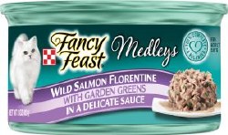 Purina Fancy Feast Medley Salmon Florentine, Wet Cat Food, 3oz
