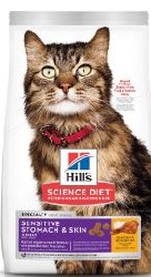 Hills Science Diet Adult Sensitive Stomach and Skin Formula with Chicken Dry Cat Food 3.5 lbs