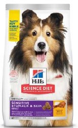 Hills Science Diet Adult Sensitive Stomach and Skin Formula Chicken Recipe Dry Dog Food 15.5 lbs