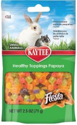 Kaytee Fiesta Healthy Toppings for Small Animals, Papaya, 2.5oz