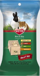 Kaytee Box o Hay with Carrot, Mint, and Marigold Small Animal Food 3.45oz, 3 Count