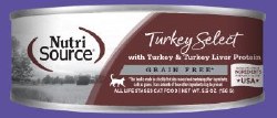 NutriSource Turkey and Liver Recipe Grain Free Canned, Wet Cat Food, 5.5oz